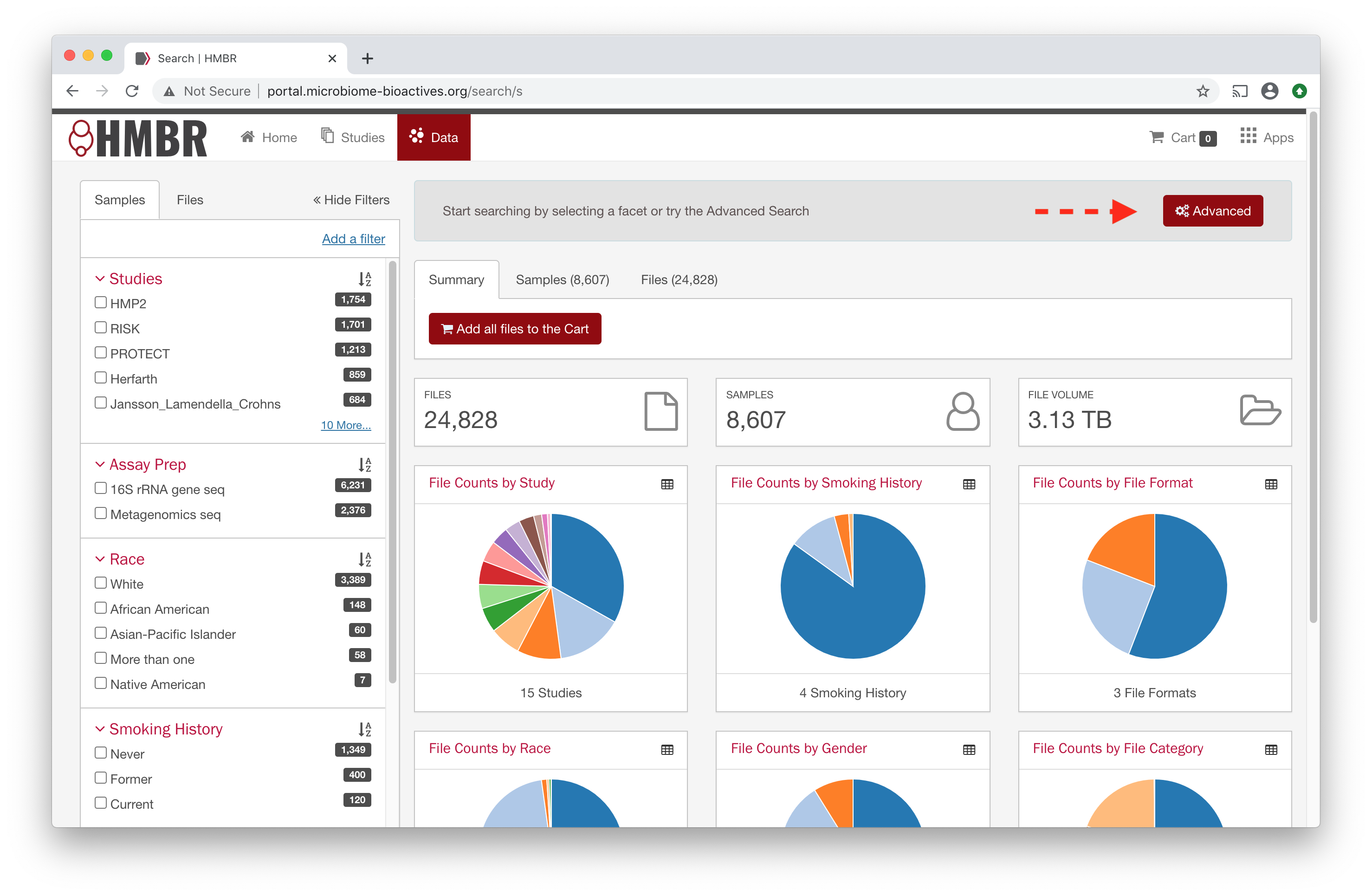 HMBR Advanced Search button